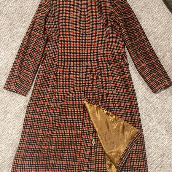 Trina Turk Avery Plaid Print Double Breasted Coat - Picture 5 of 7